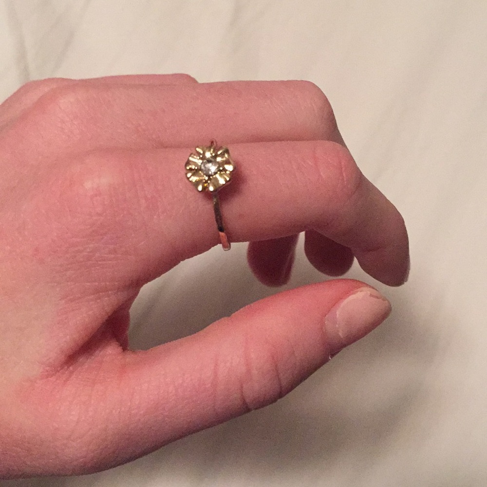 gold flower ring